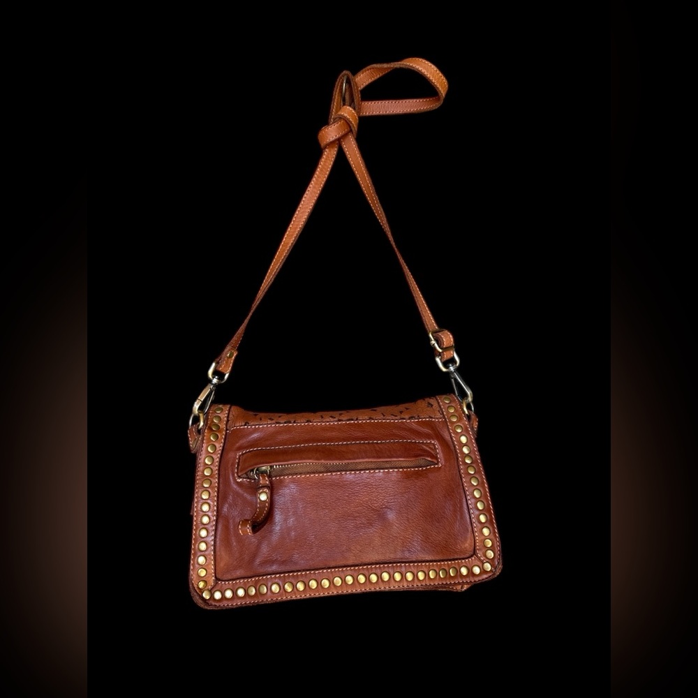 Sundance Leather Floral Cutout Shoulder/Crossbody Bag (Made in Italy) - Picture 2 of 9